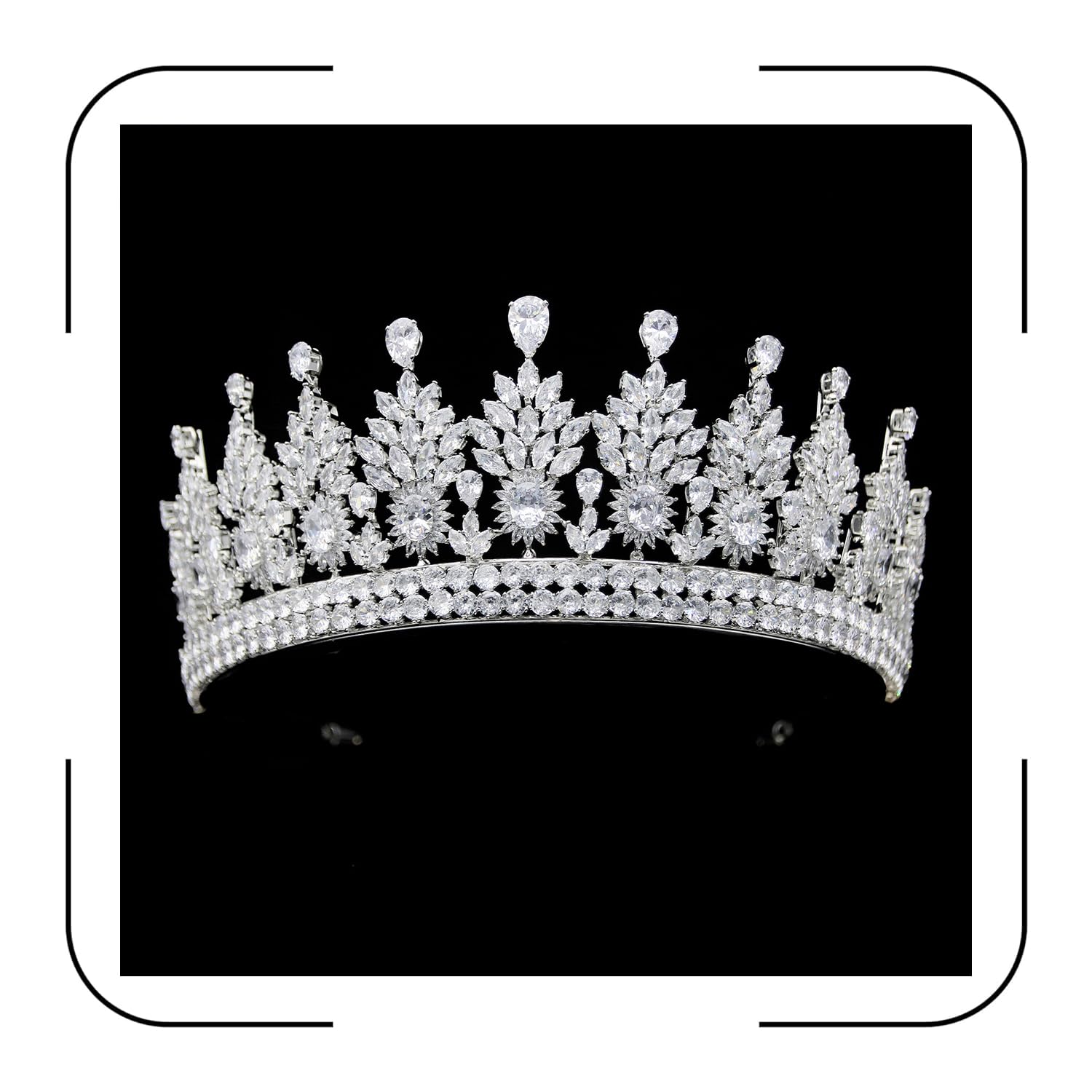 Coronas de princesa de cristal de boda para mujer, diadema de circonita cúbica, tiaras de cumpleaños para niñas, corona de reina real, accesorios para el cabello para novia