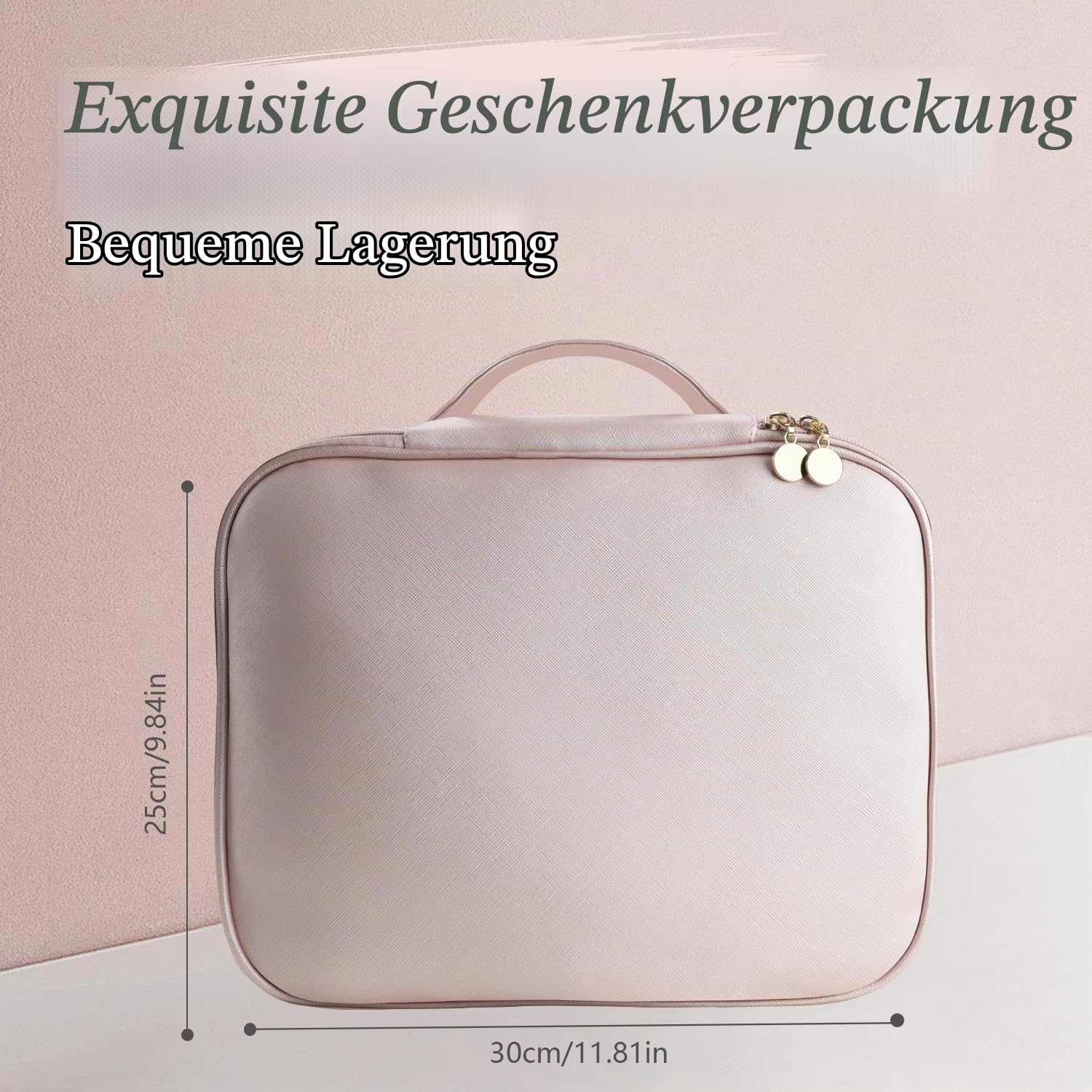 Lockenstab Lockenstäbe Set 7 in 1 für großer Wellen, (0,6 "-1,25"), Crimper Styling Werkzeuge, beheizte runde Bürste, Haargerät, Keramikbeschichtung mit rosa Geschenkverpackung