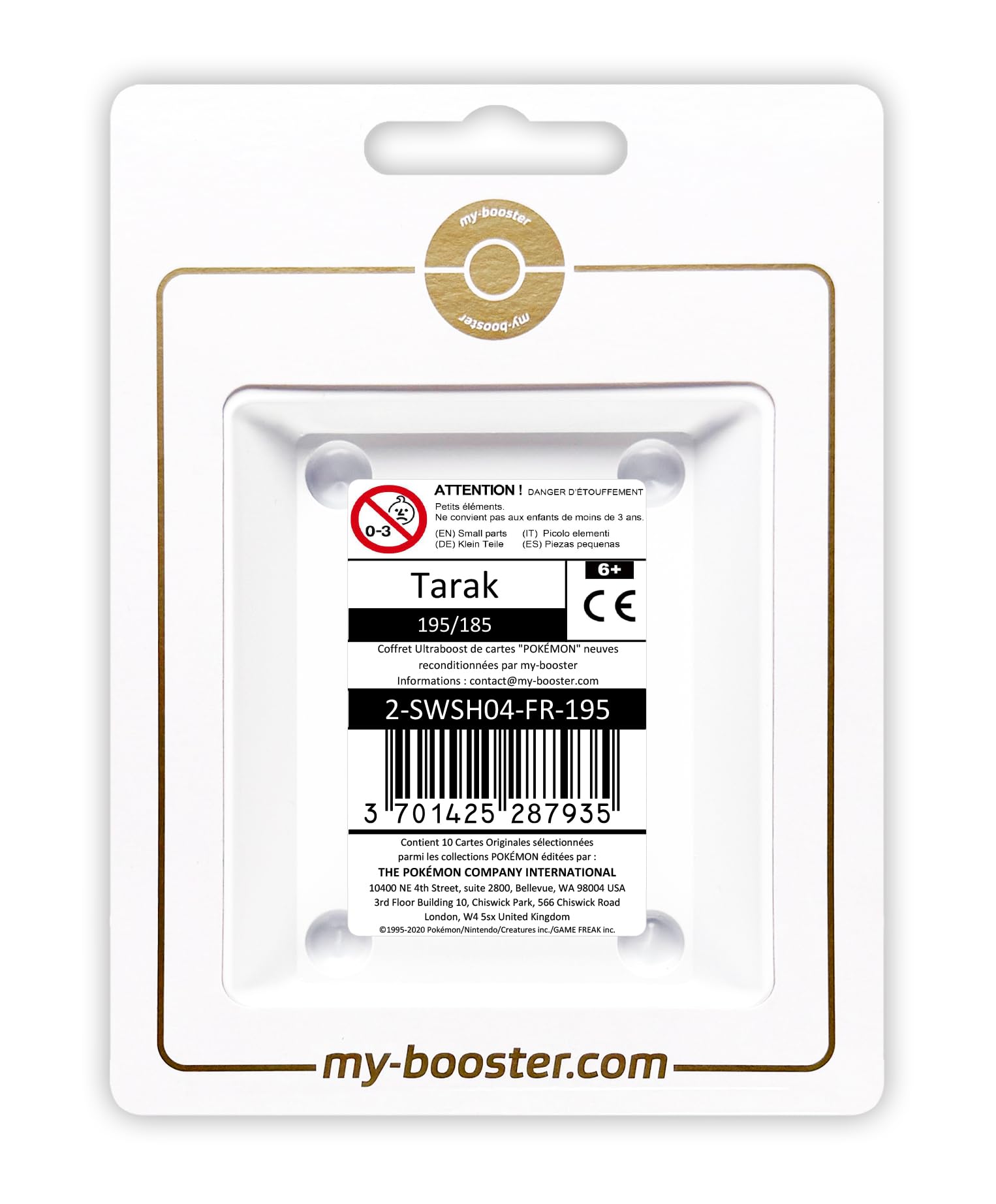 my-booster-2-SWSH04-FR-195 Company Cartas Pokémon, Color no. (2-SWSH04-FR-195)