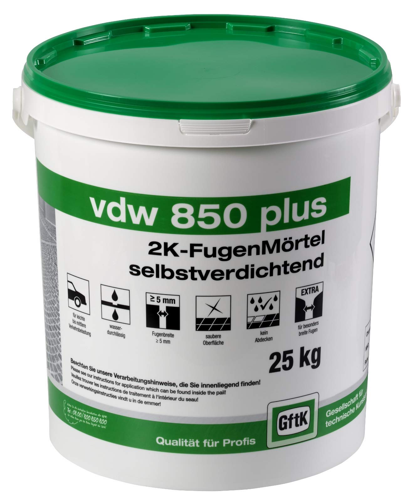 Gftk 850 plus 2K-Fugenmörtel, Natur, 25 kg – selbstverdichtend