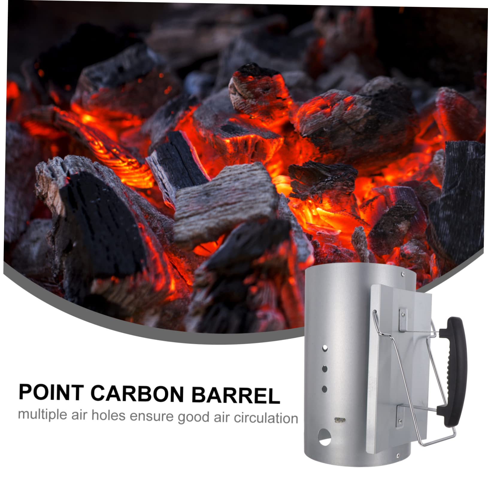 UPKOCH Accendi Carbonella Galvanizzato Argento per Barbecue da Esterno Eccellente Circolazione d'Aria Senza Odore Residuo per Vacanze Estive e Grigliate All'aperto
