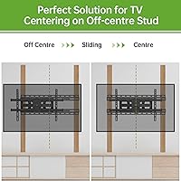 Vista 2 de USX MOUNT - Soporte de extensión de montaje en pared para televisor con placa de pared, ajuste para travesaños de madera de 16-24 pulgadas y fácil