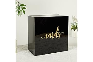 10" Black Acrylic Card Box for Weddings and Special Occasions