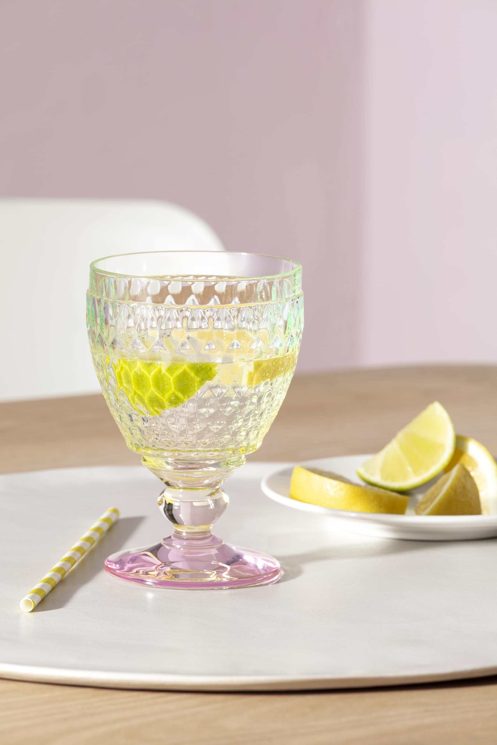 Villeroy & Boch Boston Pearl - Juego de 4 vasos de agua, 13.5 onzas, fabricado en Alemania | Cristal fabricado en Alemania, multicolor