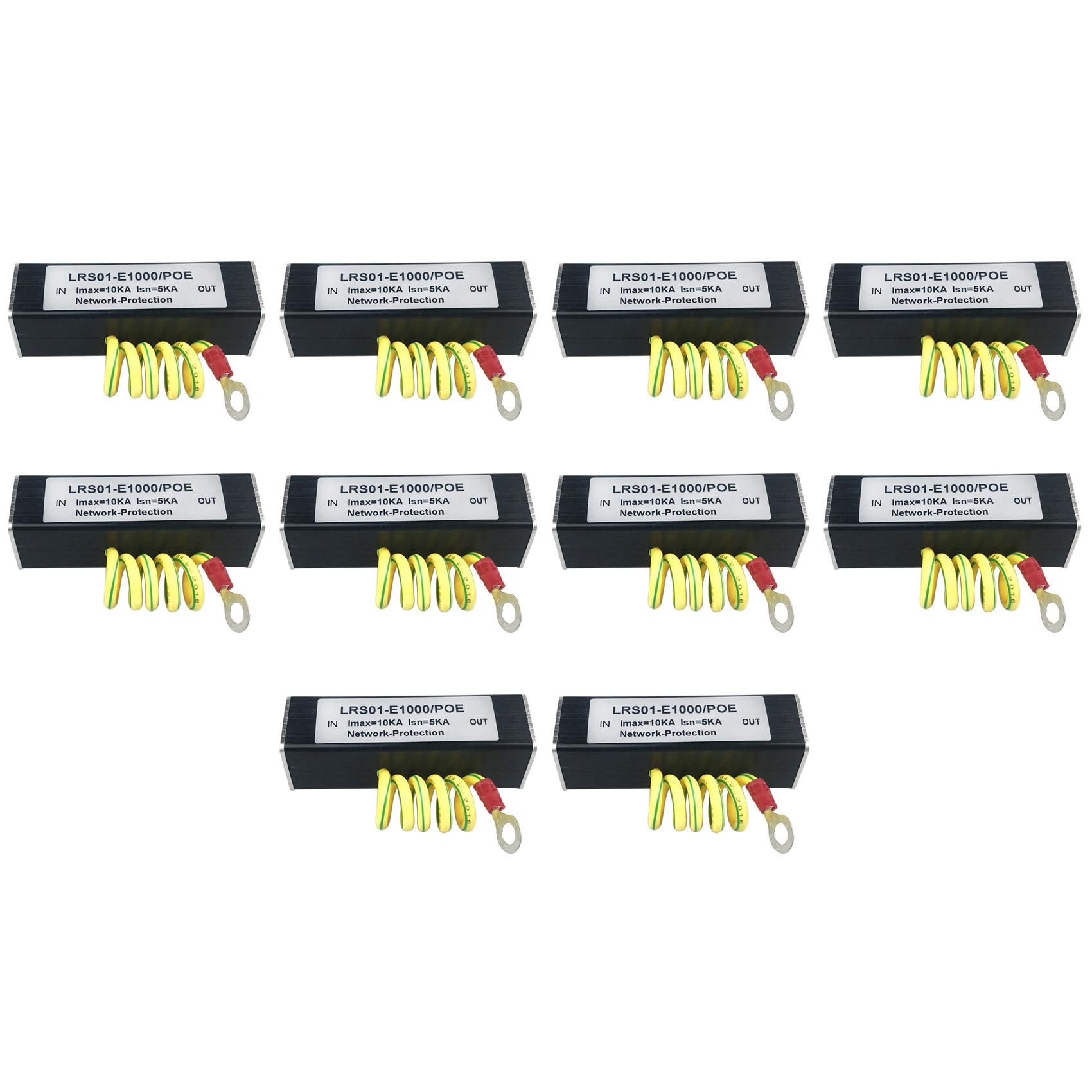 10X 100/1000M POE IP kamera sieciowa przełącznik POE RJ45 i POE ochrona przeciwprzepięciowa urządzenie ochronne SPD 1000M
