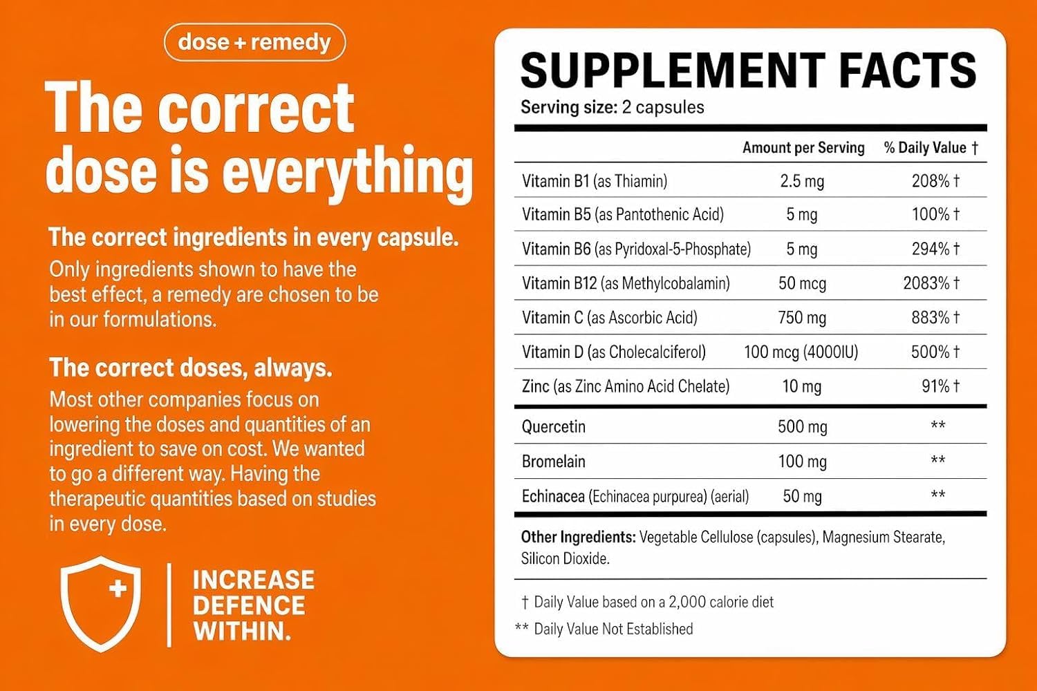 Dose of Immunity Immune Support Supplement & Booster for Adults, Zinc, 60ct — Amazon image 5