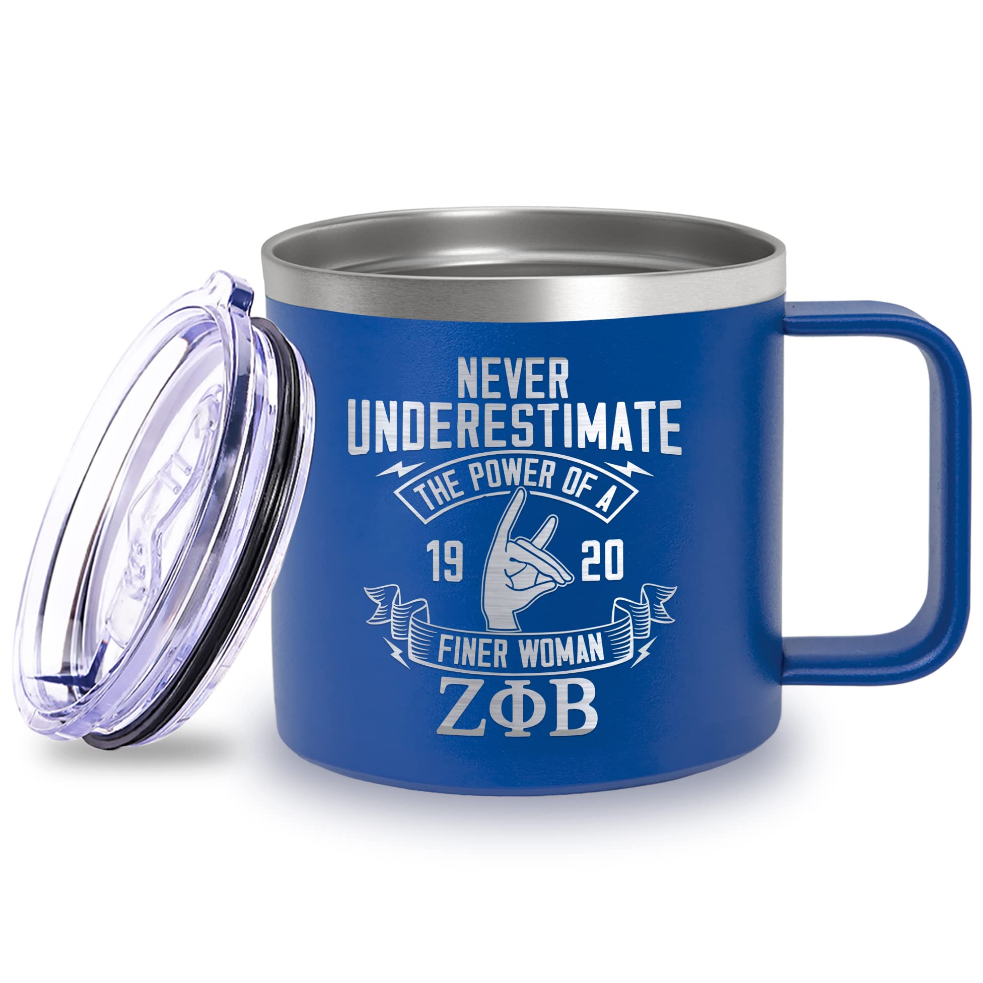 Bad BananasBBGreek Zeta Phi Beta Sorority Paraphernalia - 14 oz Insulated Mug - Official Vendor - Never Underestimate