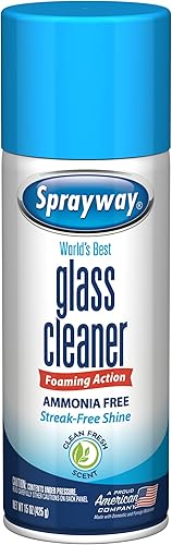 Miniatura 2 de Sprayway Aerosol espumoso limpiador de vidrio, 15 onzas, paquete de 6 | Sin amoníaco, sin rayas, de acción rápida | Limpia y pule superficies de