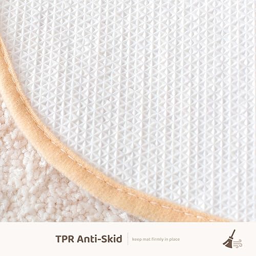 Miniatura 6 de Molesun Alfombras de baño de huevo, alfombras de baño de microfibra suave y absorbente, antideslizante y peluda, lavable a máquina, alfombras de