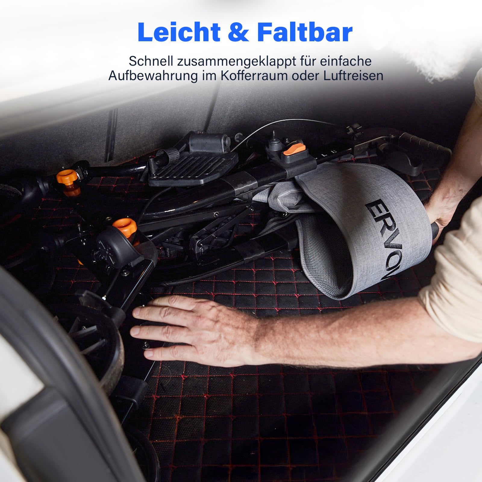 2-in-1 Rollstuhl-Rollator faltbar und leicht mit Sitz, klappbarer Rollstuhl für Senioren, Aluminium-Gehhilfe Transportstuhl, höhenverstellbar für Innen- und Außenbereich mit Bremsen