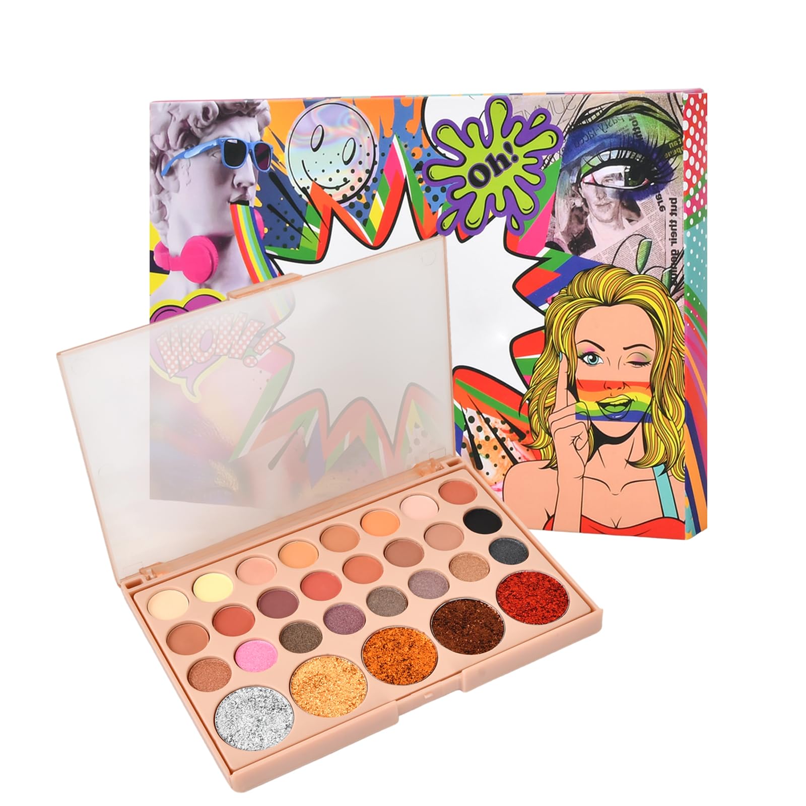 29 Colors Eyeshadow Palette, Highly Pigmented Eye Shadows Palette, Waterproof Eye Make up Kit