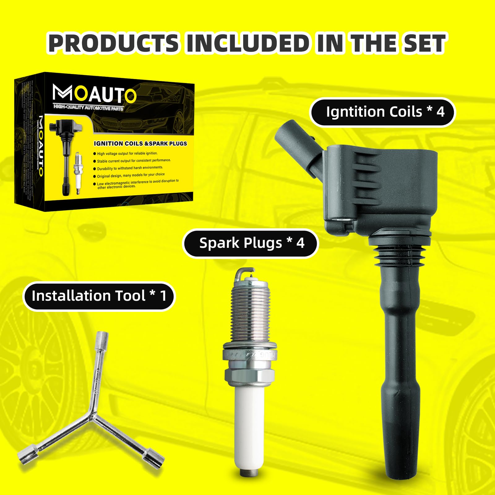 Amazon.com: MOAUTO Set of 4 Ignition Coils Pack 06J905110G & 4 PCS