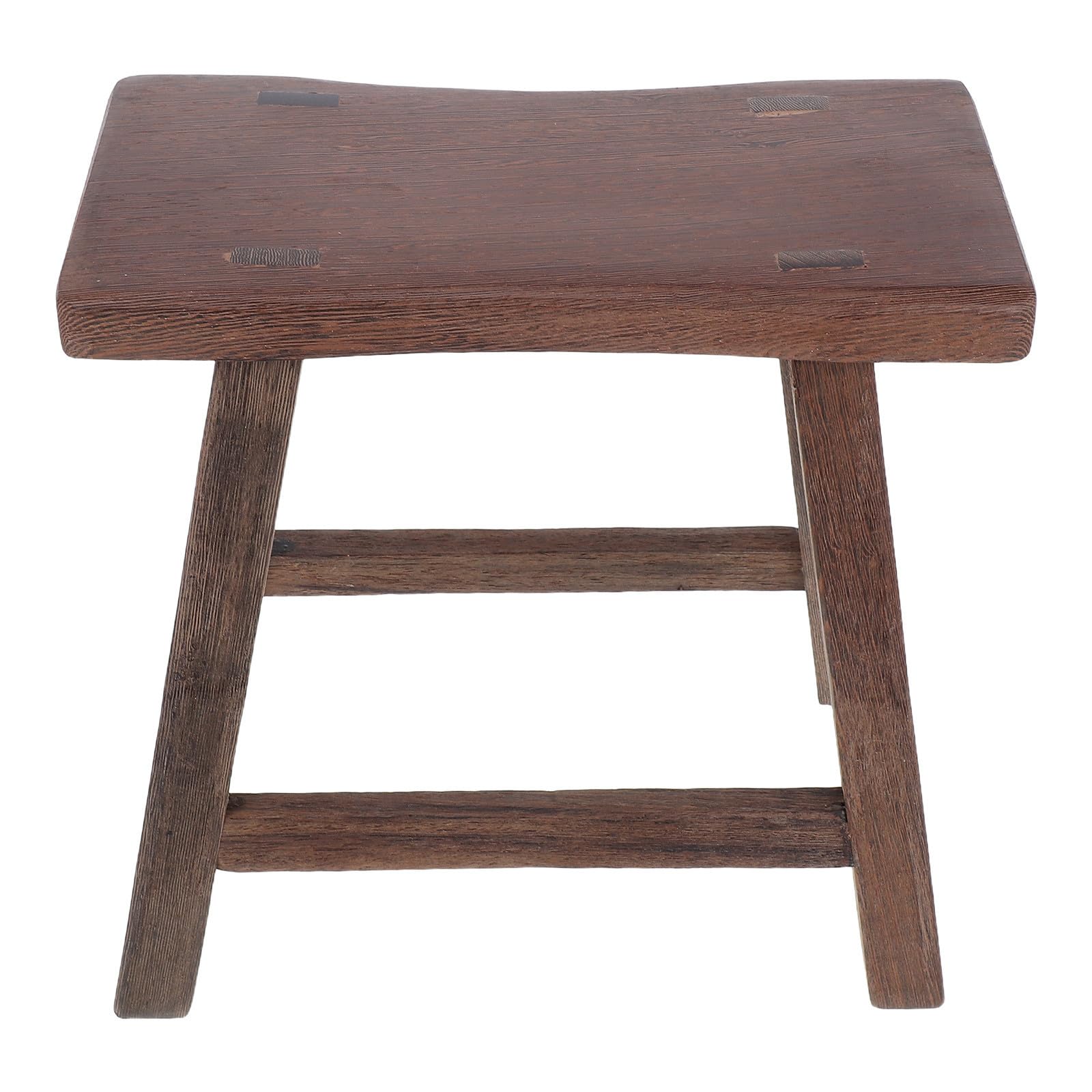 Taburete Infantil de Madera Maciza, Banco Pequeño Curvado de 28 Cm