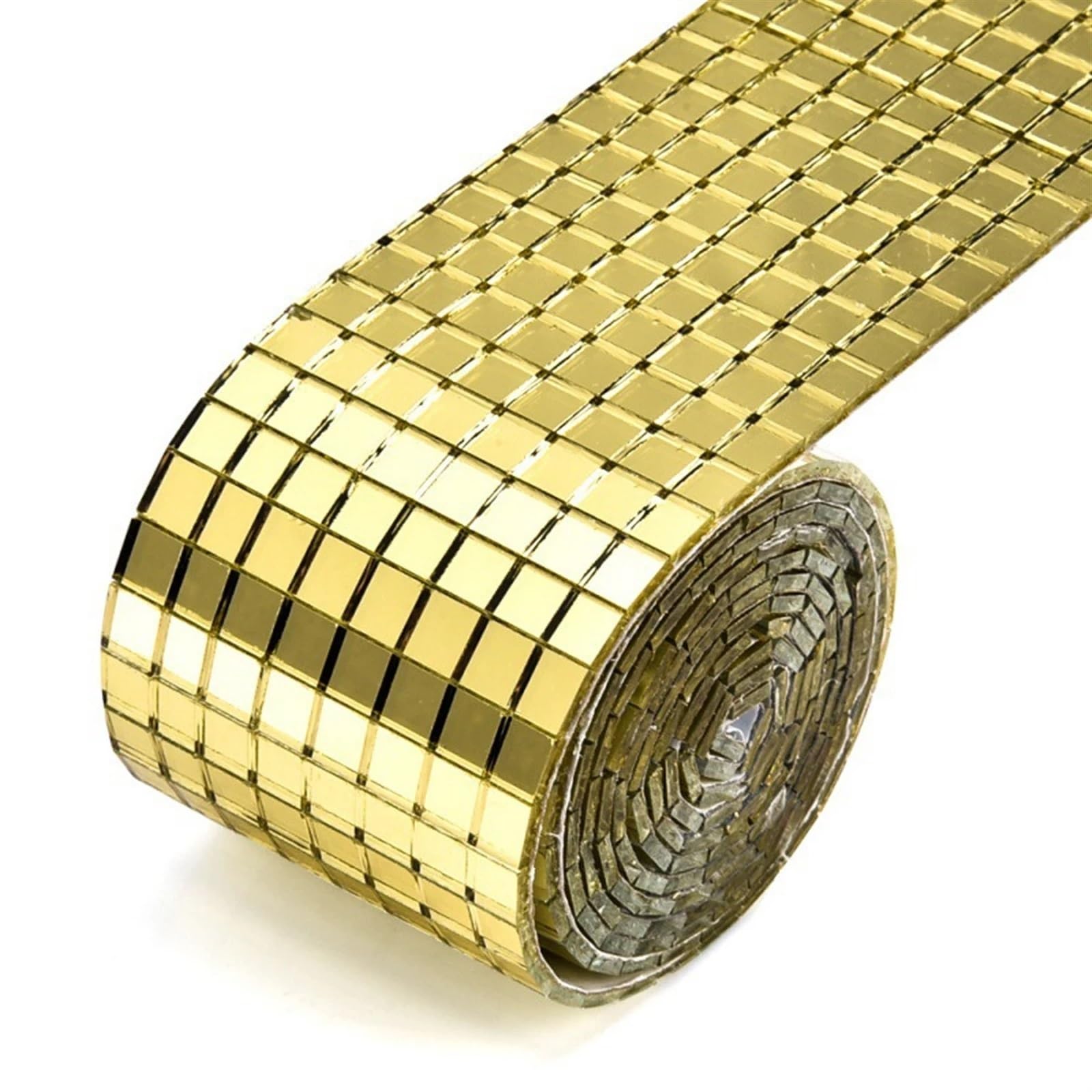 Ekalgretra Gold Mosaic Making Supplies Self Adhesive 5X5mm Square Mirror Mosaic Tiles For Interior Decoration, Diy Art Collage(,4X30cm)