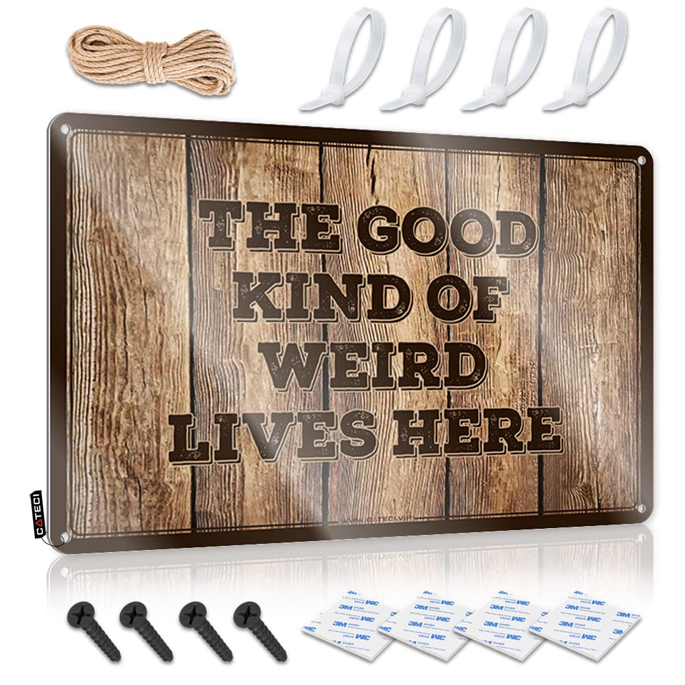 Vpguqarfr Colour The Good Kind Of Weird Lives Here Welcome Simple - Statue Funny Wall Signs Wall Art Decoration(30X40cm)