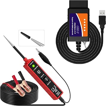 ELM327 OBD2 USB Adapter for Windows+Power Circuit Probe Tester Automotive