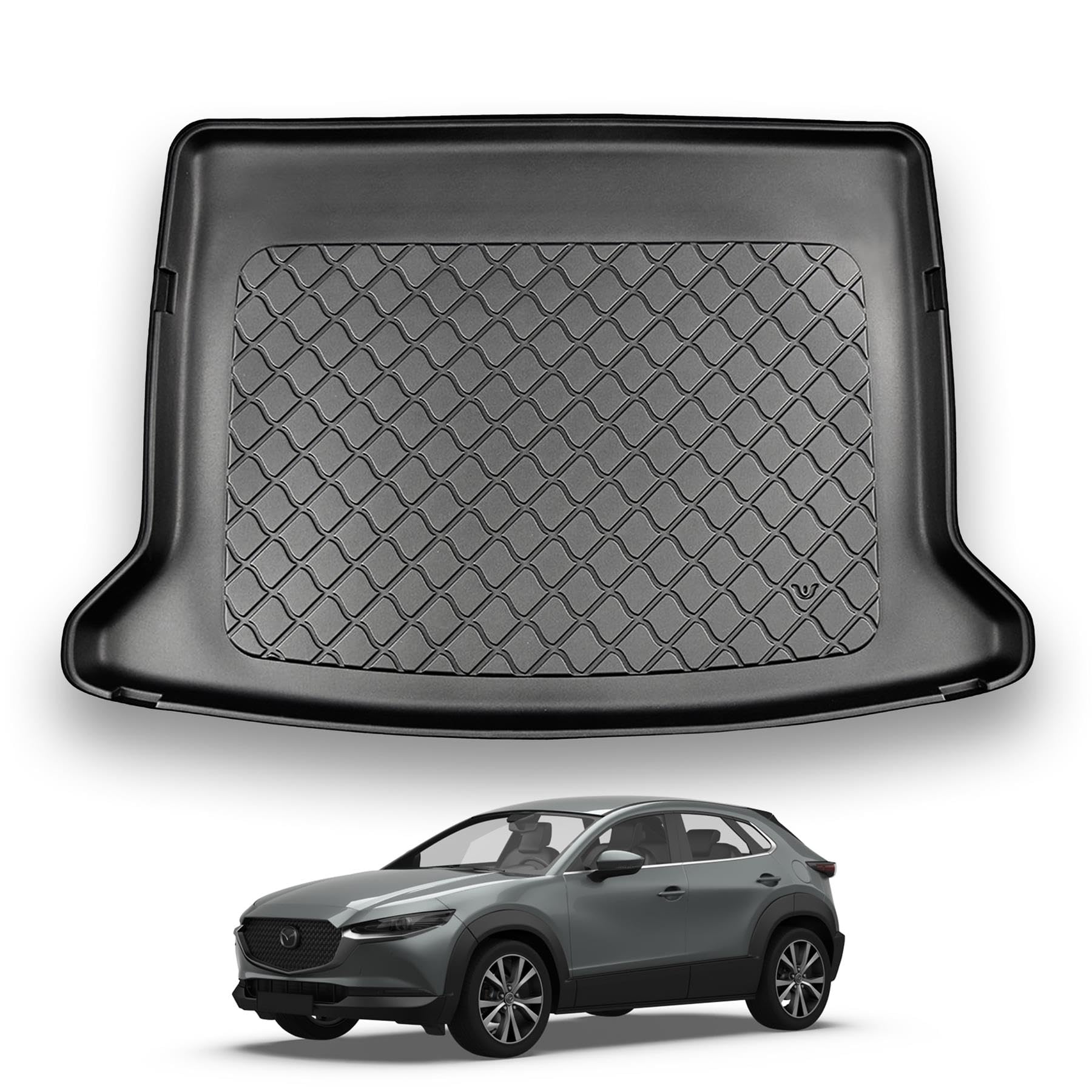 NOMAD Mazda CX-30 (2019+) Boot Liner Premium Tailored Car Floor Mat Protector Easy Install Non Slip Recyclable Thermoplastic Waterproof Dog & Pet Friendly Raised Edges Compatible Custom Accessory