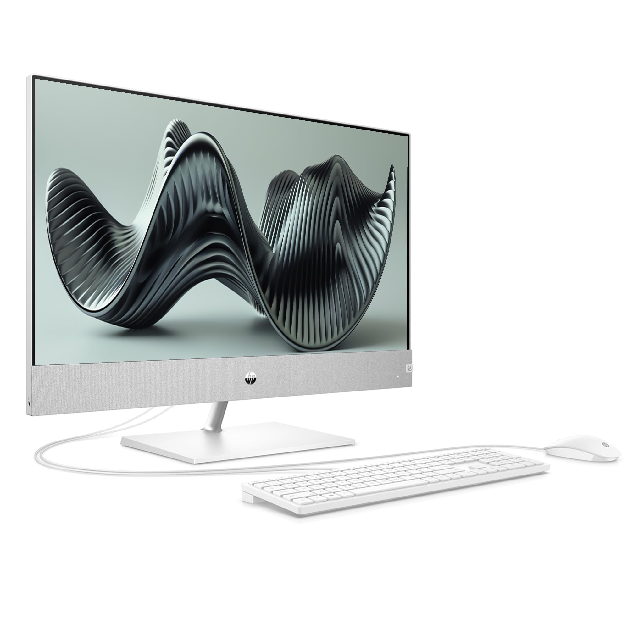 HP Pavilion All-in-One Desktop PC, AMD Ryzen 7 5700U, 64 GB DDR4 RAM, 2 TB PCIe SSD, 27" QHD IPS Display, AMD Radeon Graphics, Windows 11 Home, QWERTZ Tastatur + Maus, White