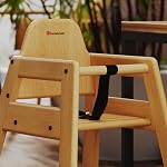 Foundations Highchair for Restaurants and Airbnbs, Durable, Easy to Clean, Neat Seat (Natural)