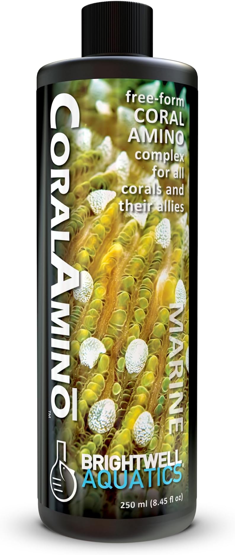 - Brightwell Aquatics CoralAmino - Complex of Amino Acids for Corals - Coral Food for Aquarium Coral Growth - Saltwater Aquarium Treatments, 8.45 fl oz