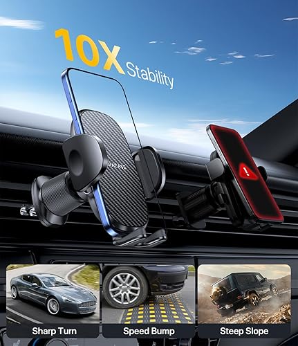 Miniatura 8 de Miracase Soporte de teléfono para tu automóvil con clip de gancho de metal, soporte de teléfono celular para ventilación de aire, soporte universal