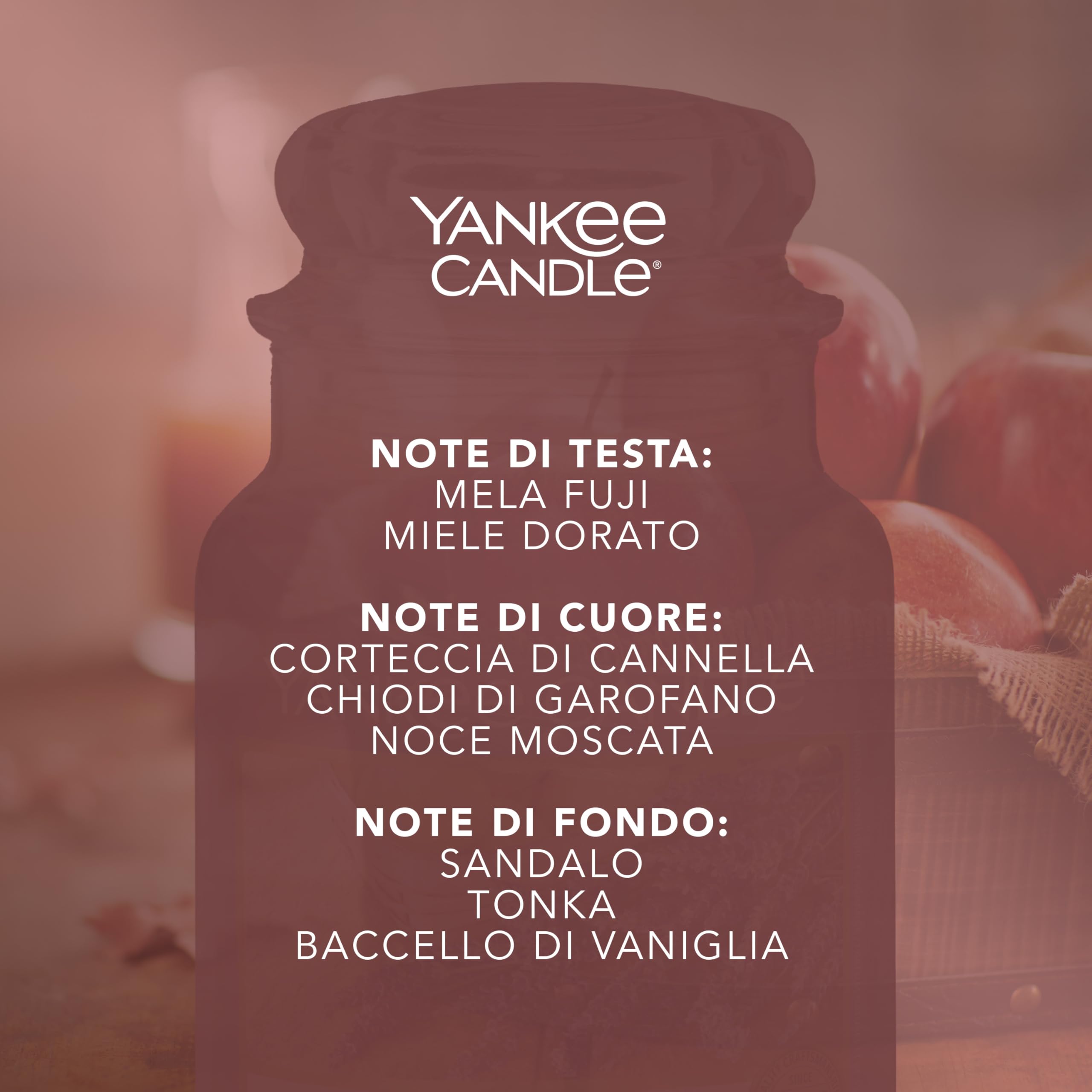 Yankee Candle Scented Candle | Candela in giara grande della Mele Da Sidro | Candele a lunga combustione: fino a 150 ore | Regali perfetti per le donne