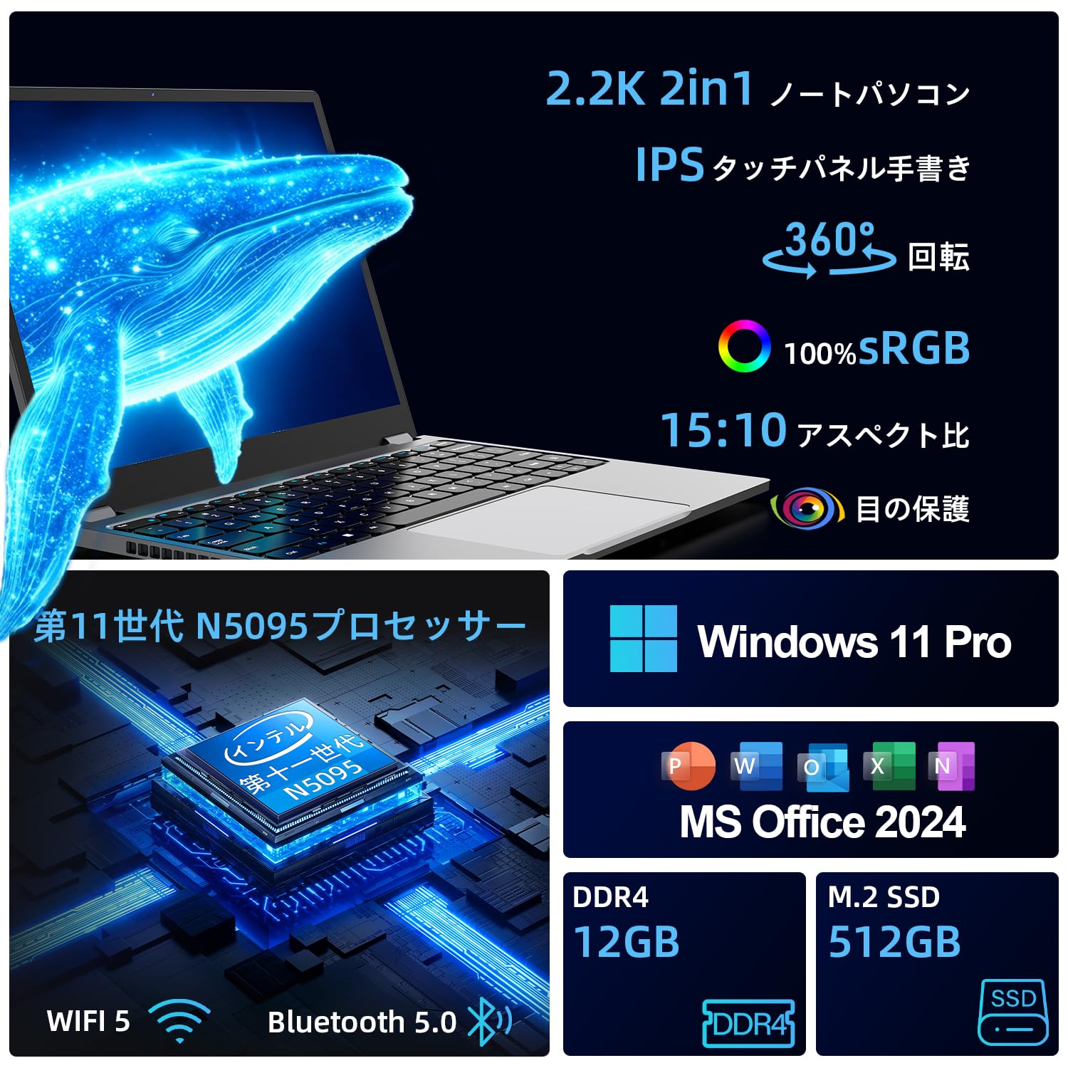 Amazon.co.jp: Dobios 2.2K QHD ノートパソコン タッチパネル