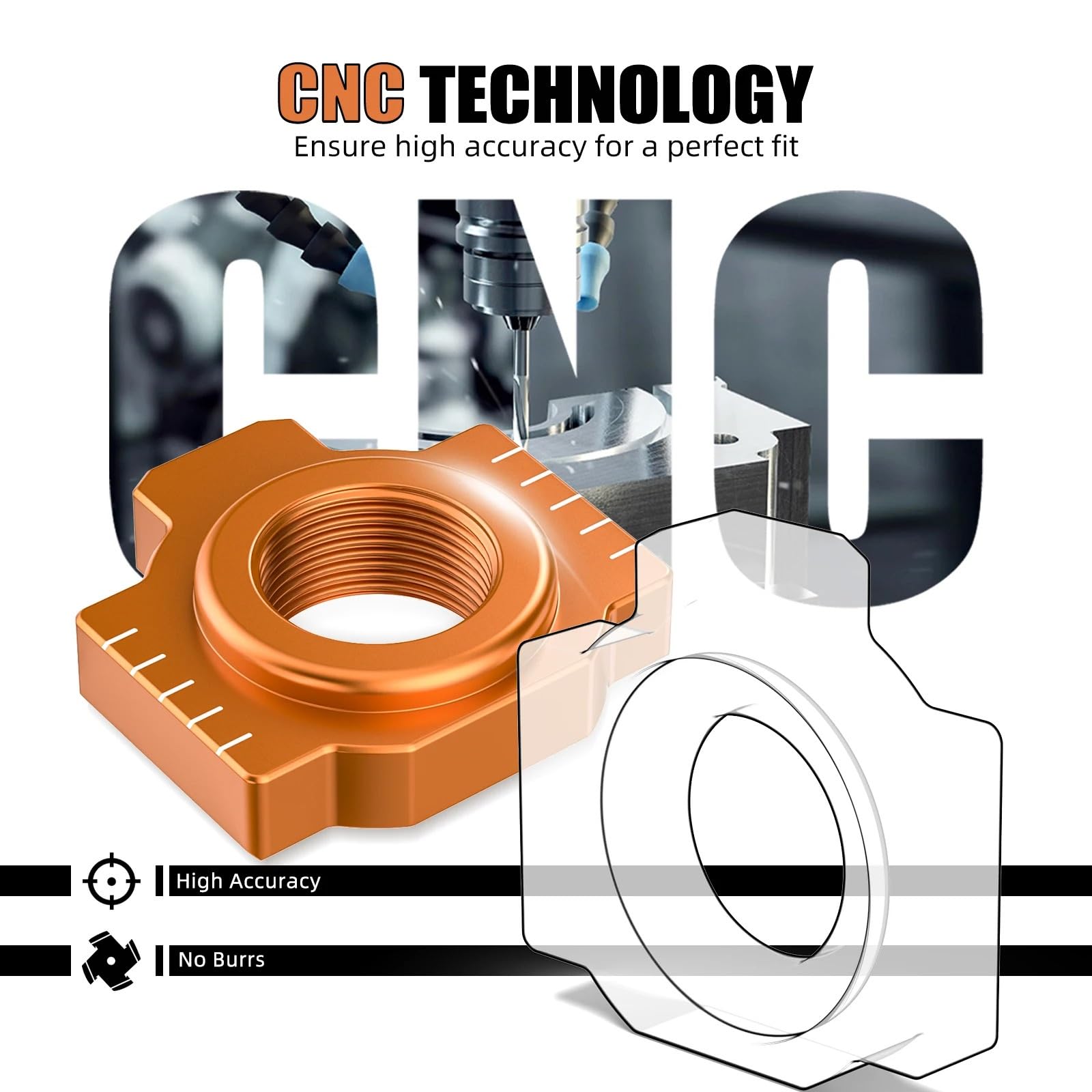 Tendicatena Adatto per 690 Adatto per SMC R 690 Adatto per Enduro Adatto per 790 Adatto per Duke 890 Regolatori catena blocco asse Singola velocità tendicatena(For 690)
