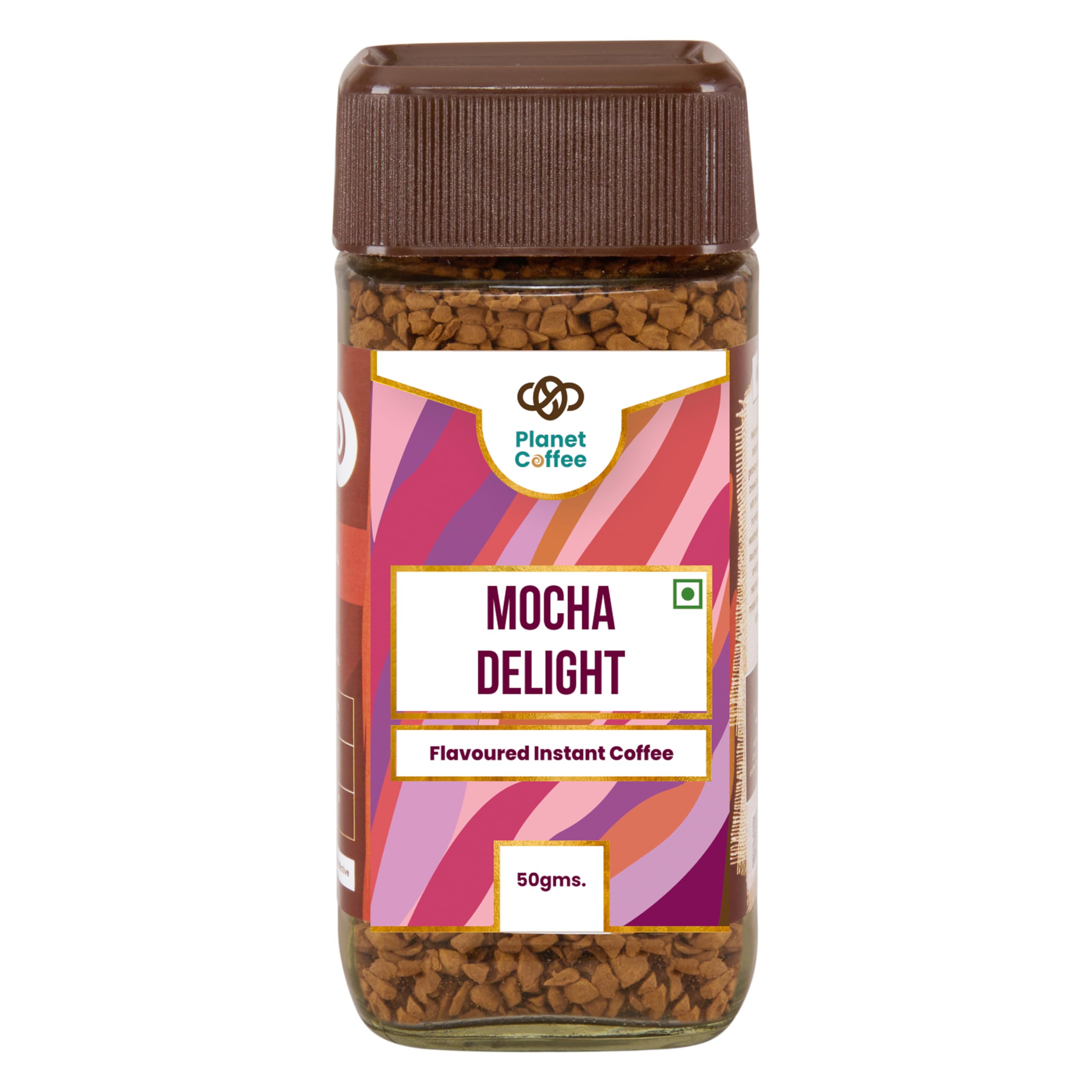 Planet CoffeeMocha DELIGHT Coffee | 1.76 Ounces (50 Gms) | Pure Arabica | Freeze-Dried Instant Coffee | No Added Sugar | Makes 25 Cups | Medium Roast | Flavoured Coffee