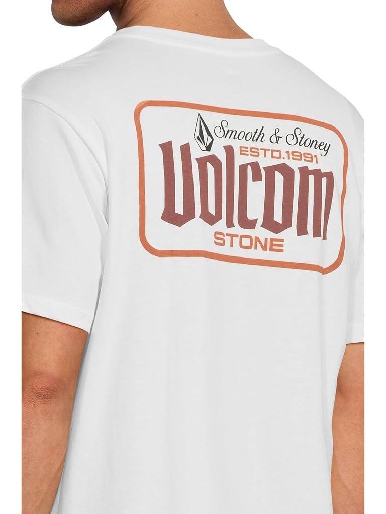 White Volcom Single Barrel Pocket Tee