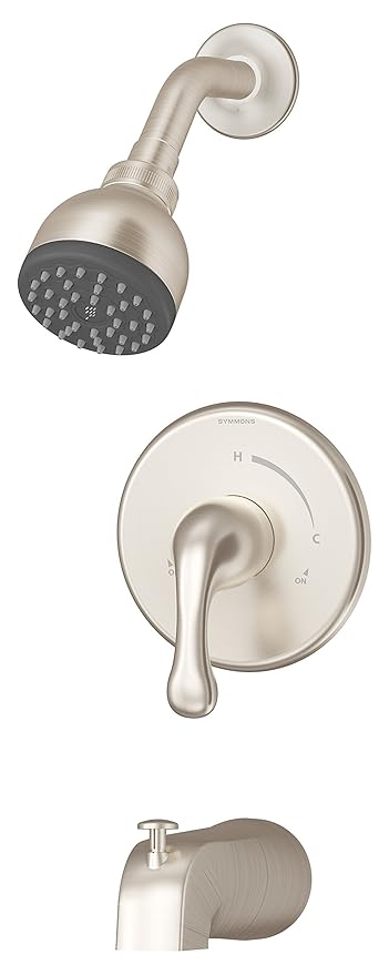 Symmons 6602-TRM-STN Unity 1-Handle Tub & Shower Faucet, Satin Nickel