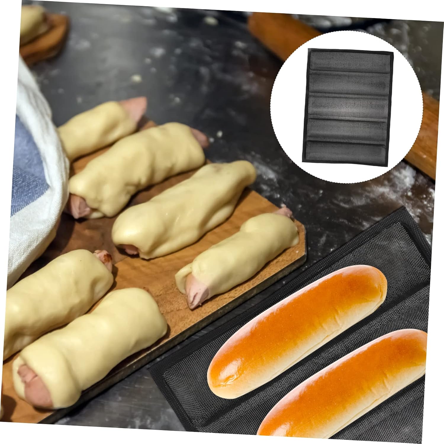 Unomor Diy Cooking Baking Supplies Silicone Bread Mold Loaf Pan Non-stick for Professionals