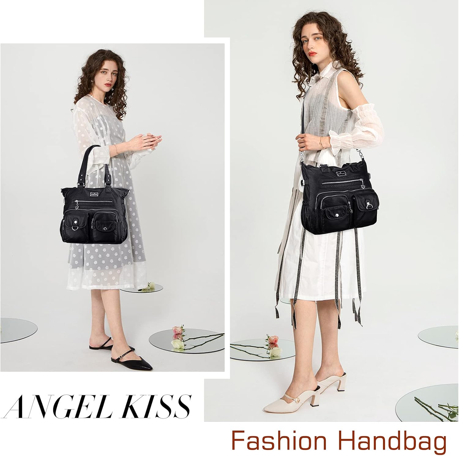 Angelkiss Purses and Handbag for Women Soft Leather Hobo Bags Satchel Shoulder Bags Ladies Tote Crossbody Bag | Purses, Handbag, Soft Leather, Ladies, Purses, Handbag - Image 2