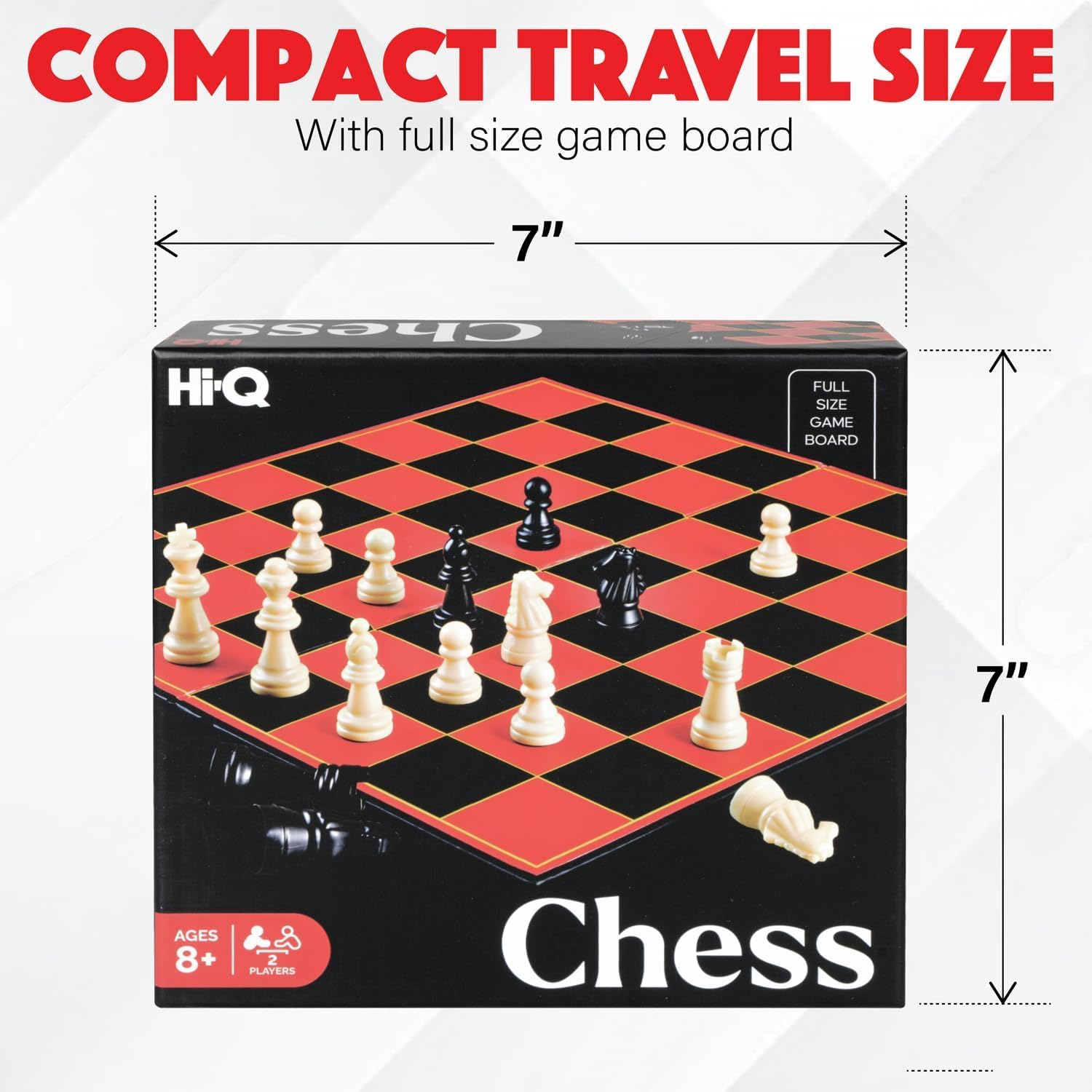 HI-Q Classic Chess Board Game – Educational Strategy Set for Kids, Schools & Events – Standard Style Pieces with Folding Board – Family Game Night Case of 4 image 2