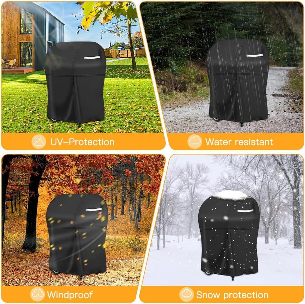 Miniatura 7 de Cubierta de parrilla de gas para barbacoa de 30 pulgadas para parrilla exterior, resistente al agua, resistente a los rayos UV, cubierta para