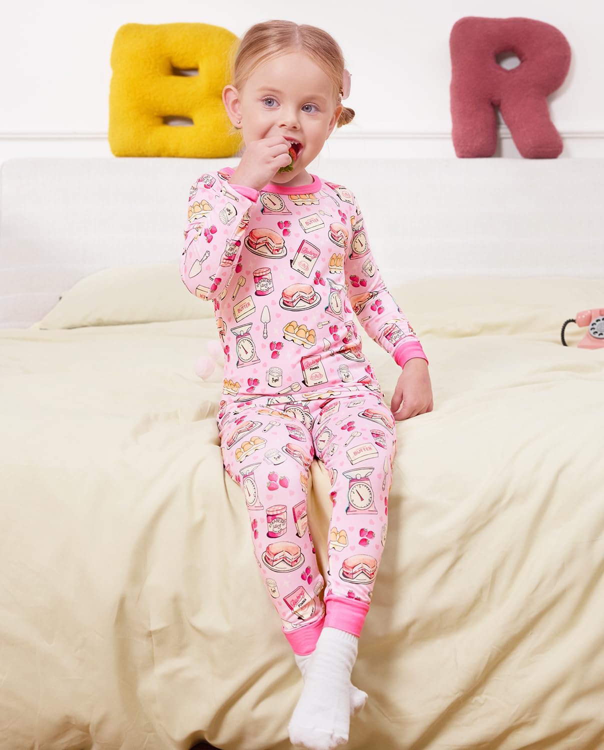 Bamboo Viscose Toddler Girls Kids Pajamas Unicorn Mermaid Pjs Long Sleeve Snug fit 12M-8Y 2pcs Soft Jammies - Image 6