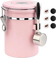 Vista 40 de ShanSon Recipiente hermético para café de acero inoxidable, recipiente de almacenamiento de granos de café con cuchara, recipiente de café