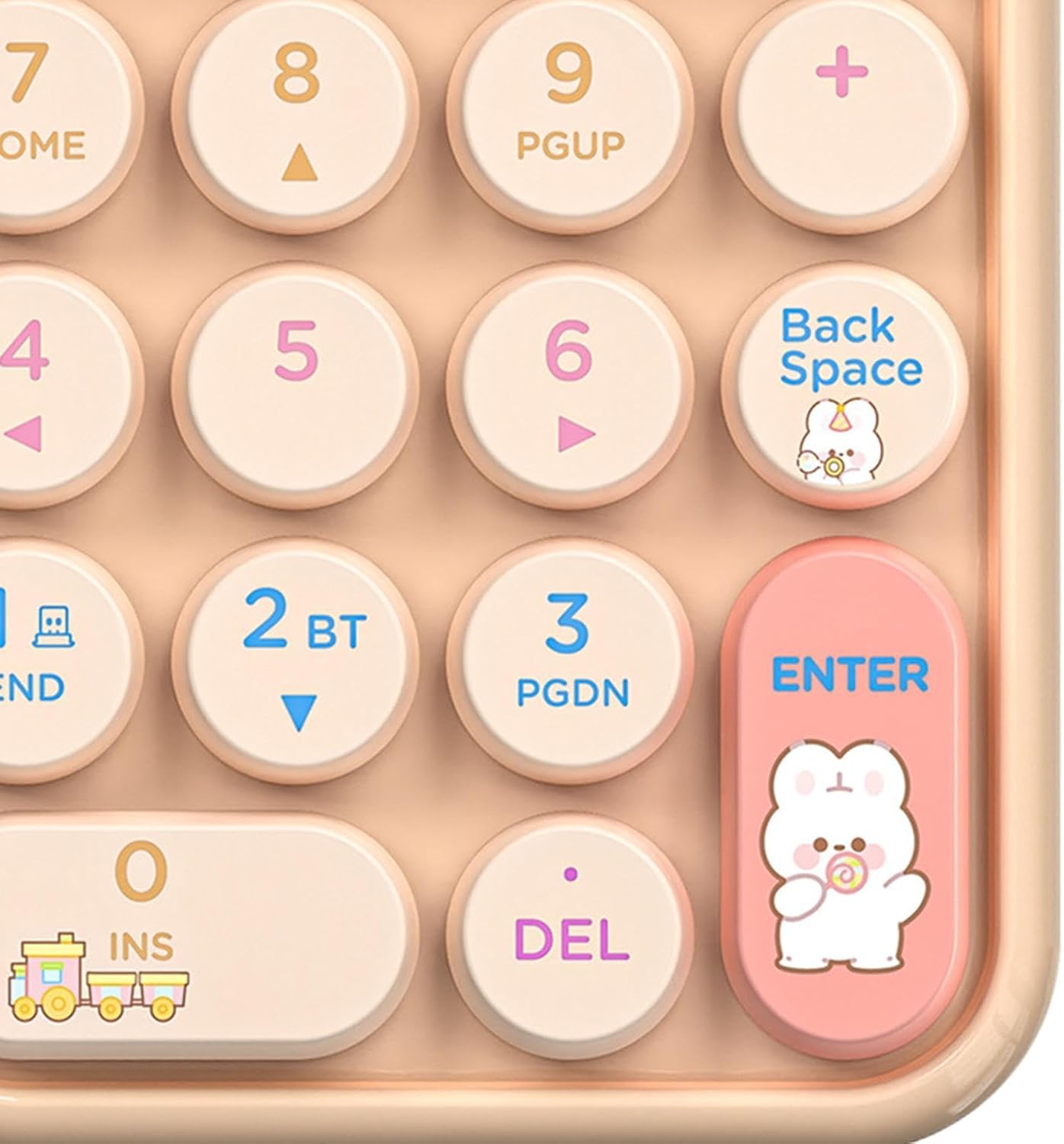 Wireless Number Pad | 18 Keys Cartoon External Numpad - 2.4G 12.7x8.5x1.8cm/5x3.35x0.71 inches Numpad Keyboard,for Financial Accounting Office Work Study Game PC Laptop