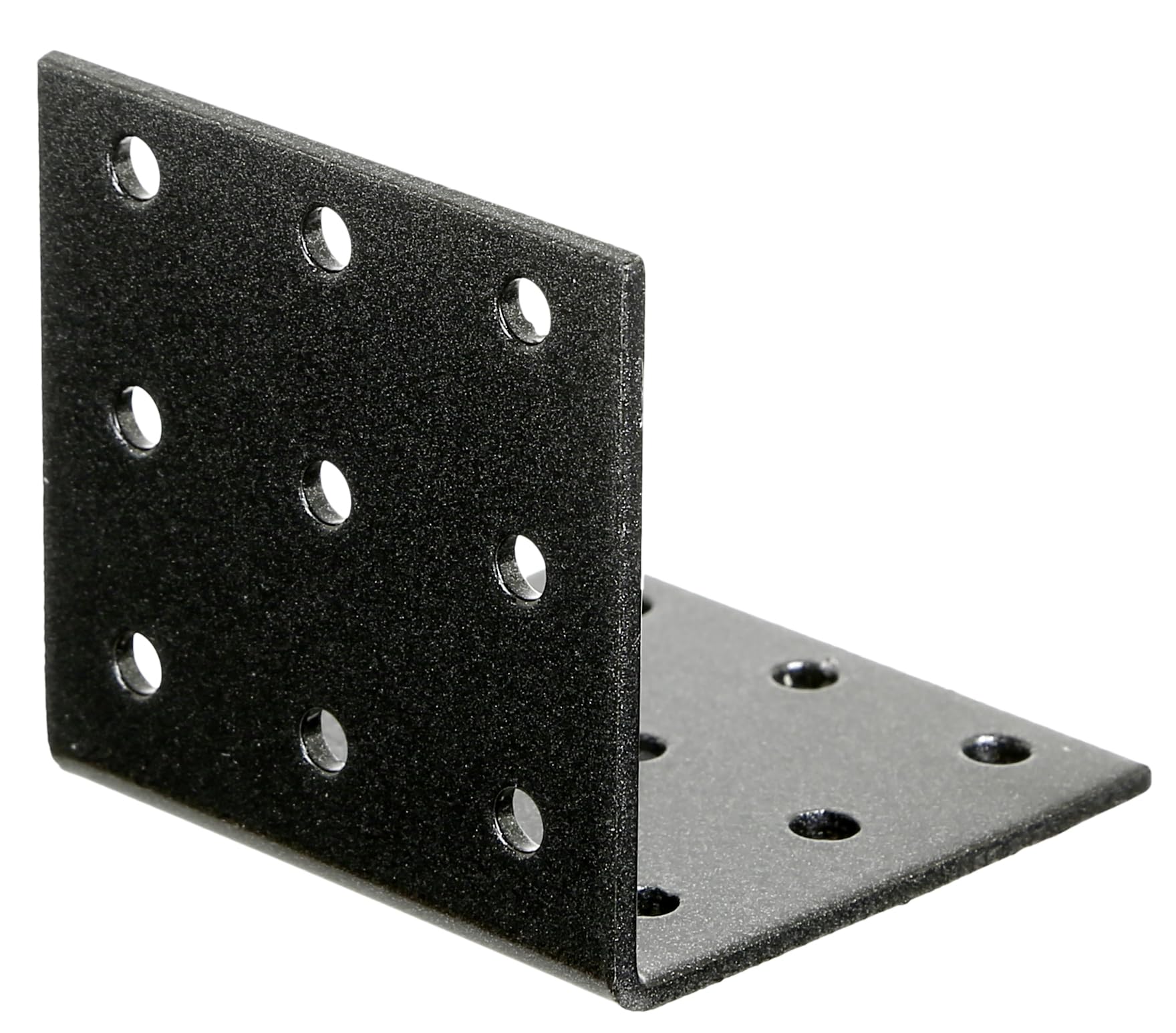 Alberts 823023 DURAVIS® Équerre multi-trous | en noir diamant, à couche duplex | taille 60 x 60 x 60 mm | kit de 50