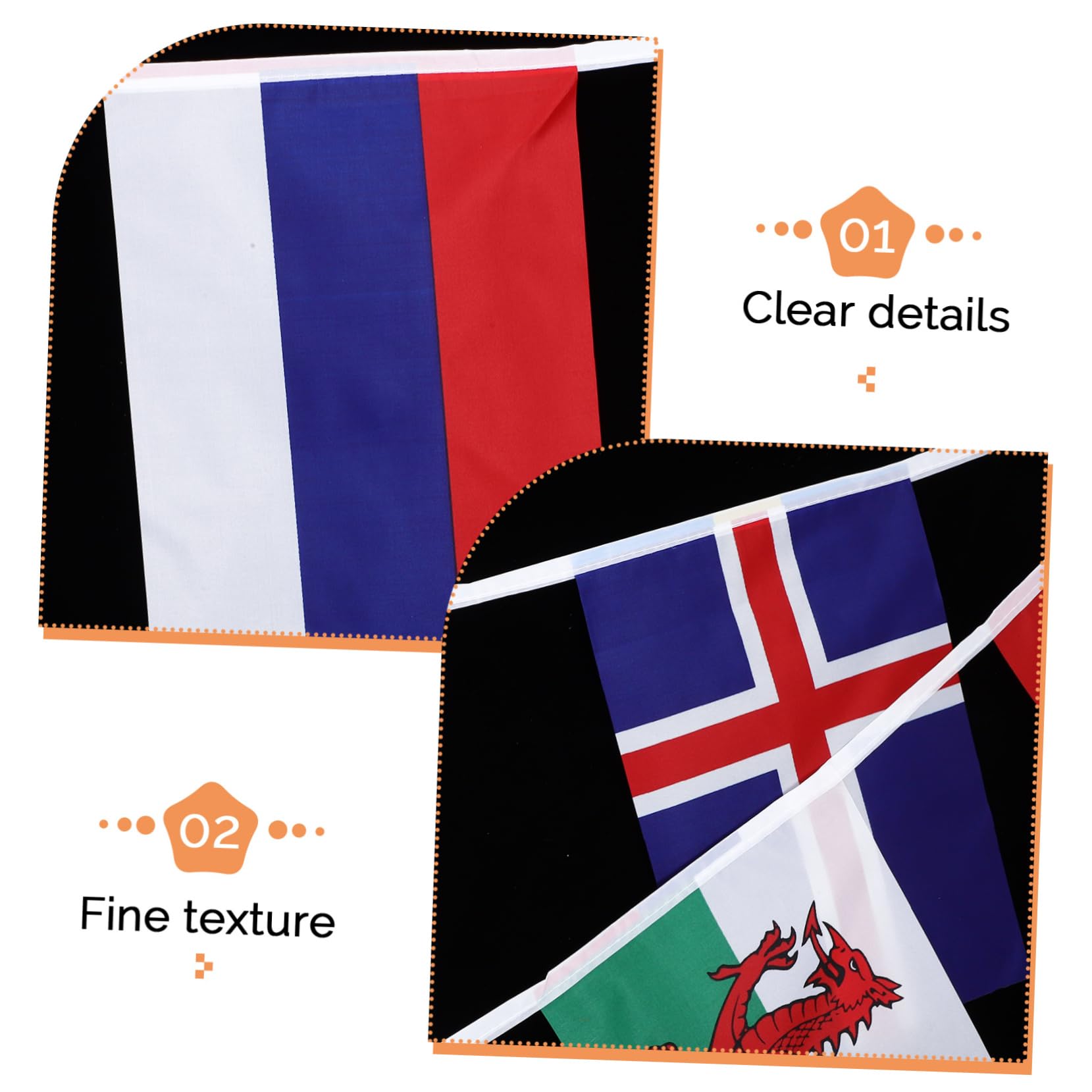 Bandiere Appese Mini in Poliestere per Club e Bar, Leggere | Stile Adorabile, Facile da Appendere, Portatile, per Bandiere di Vari Paesi Europei, Formato Compatto