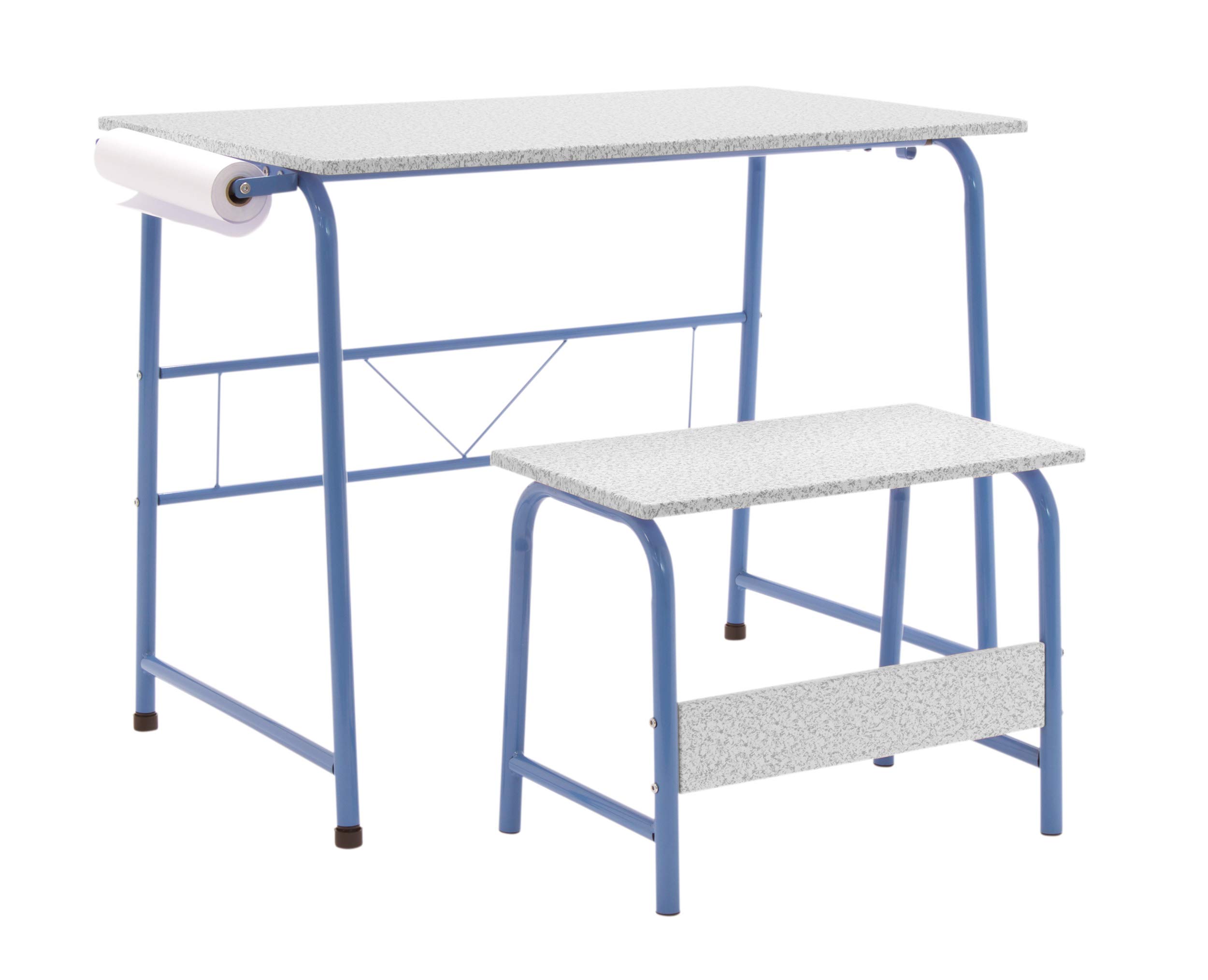 SD STUDIO DESIGNS Project Center, 55126 Craft Table Play Desk with Bench, Blue/Gray