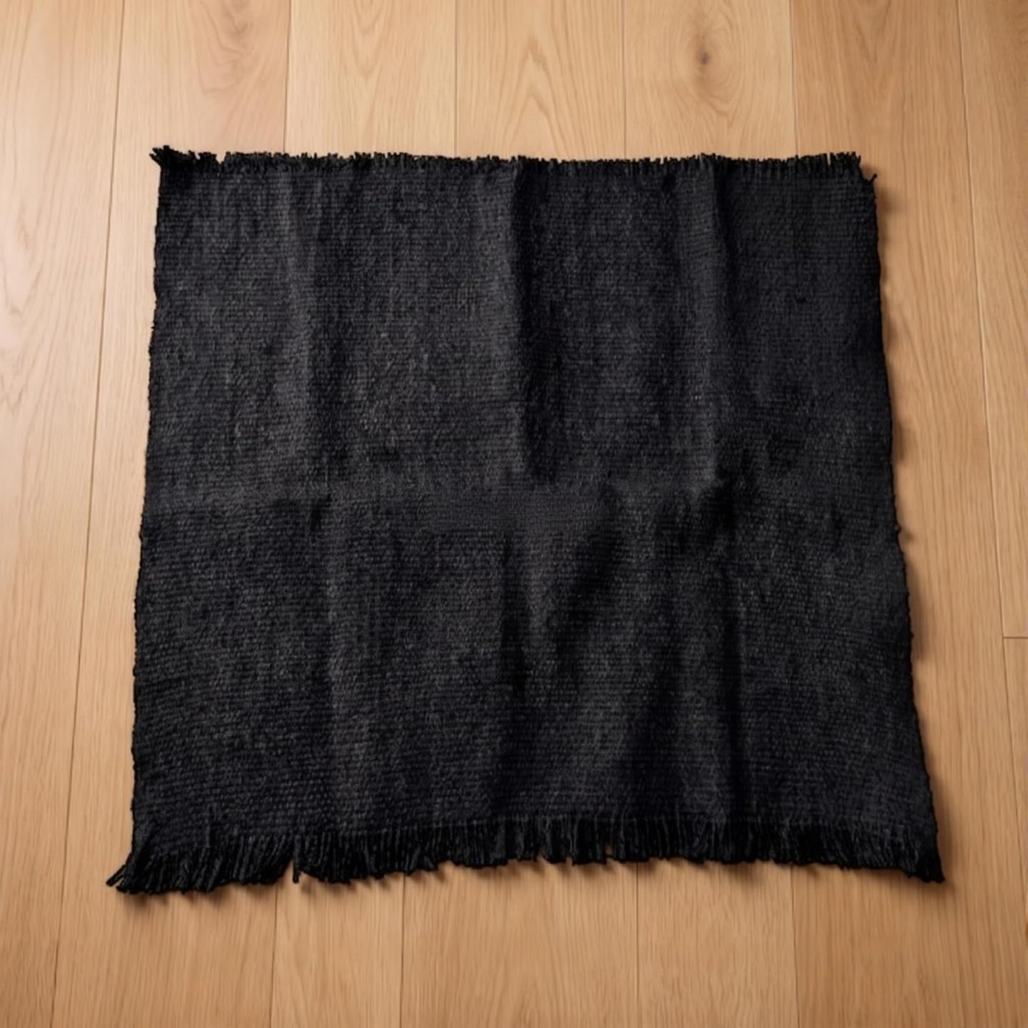 AhilyaStore - Handmade Pure Sheep Woolen Black Mat for Meditation, Yoga & Puja - 100% Organic Hand-Woven Sheep Wool Ghongadi Mat for Men and Women - Traditional Maharashtrian Craft - Size(2.5x2.5 ft.)-image-30