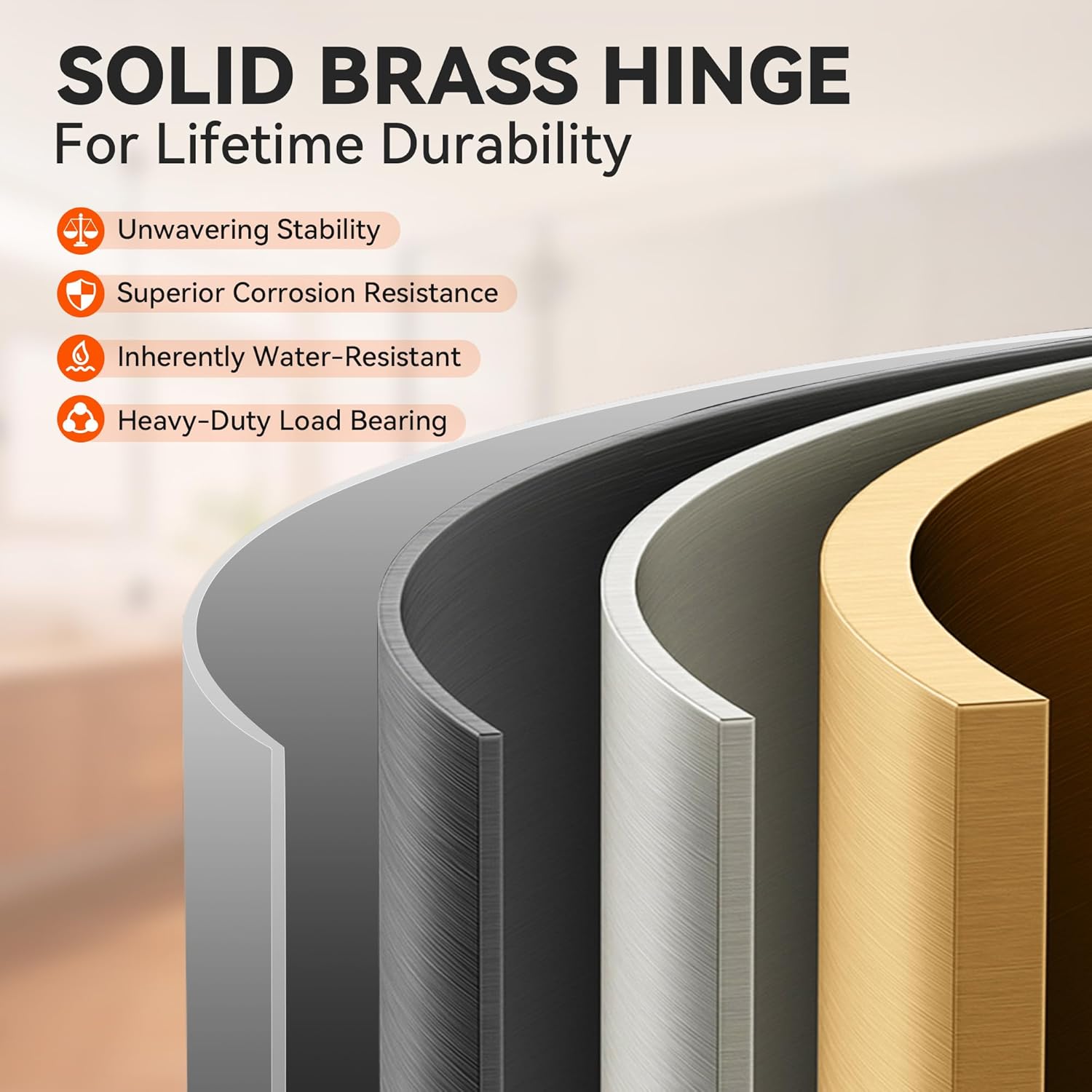 CKB Shower Glass Door Hinge, 90 Degree with Solid Brass, for 3/8"(10mm) to 1/2"(12mm) Thick Tempered Glass, Frameless Shower Door Replacement Hardware kit, Chrome