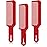 Boao 3 Pieces Barber Combs Flat Top Clipper Combs Hair Cutting for Flat Top and Clipper Cuts(Red)