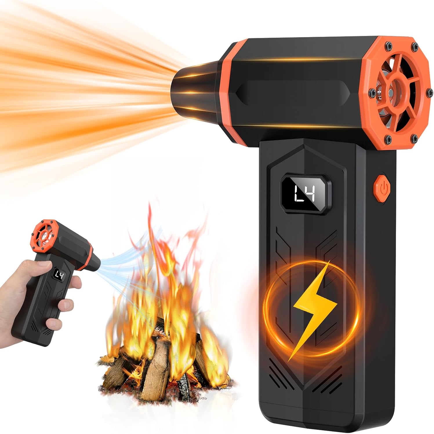 Compressed Air Duster, 350,000RPM Jet Dry Blower with LED Display and Light, 4-Gear Adjustable Mini Air Broom,Turbo Fan for Keyboard, PC, Car and Home,Electric Air Duster Replace Compressed Air Can Compressed Air Duster, 350,000RPM Jet Dry Blower with LED Display and Light, 4-Gear Adjustable Mini Air Broom,Turbo Fan for Keyboard, PC, Car and Home,Electric Air Duster Replace Compressed Air Can