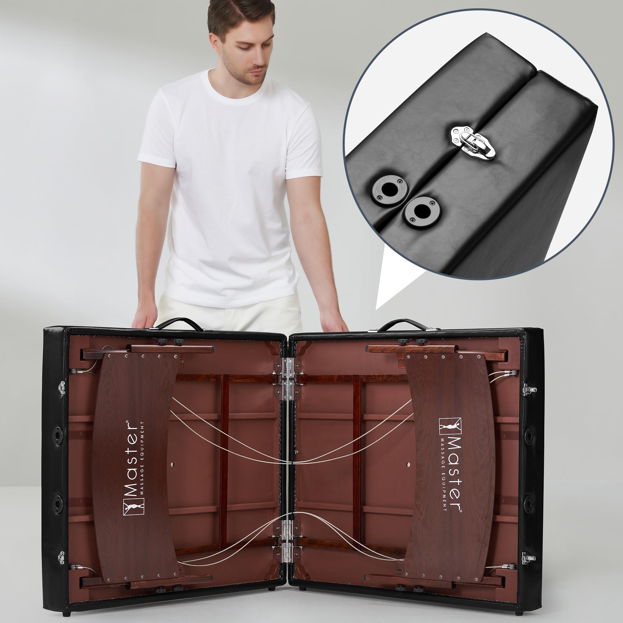 Master Massage Canoga 85cm Mobile Portable Klappbare Massageliege Behandlungsliege Massagebank Extra Breit für Yoga Thaimassage Feldenkrais Reha Training