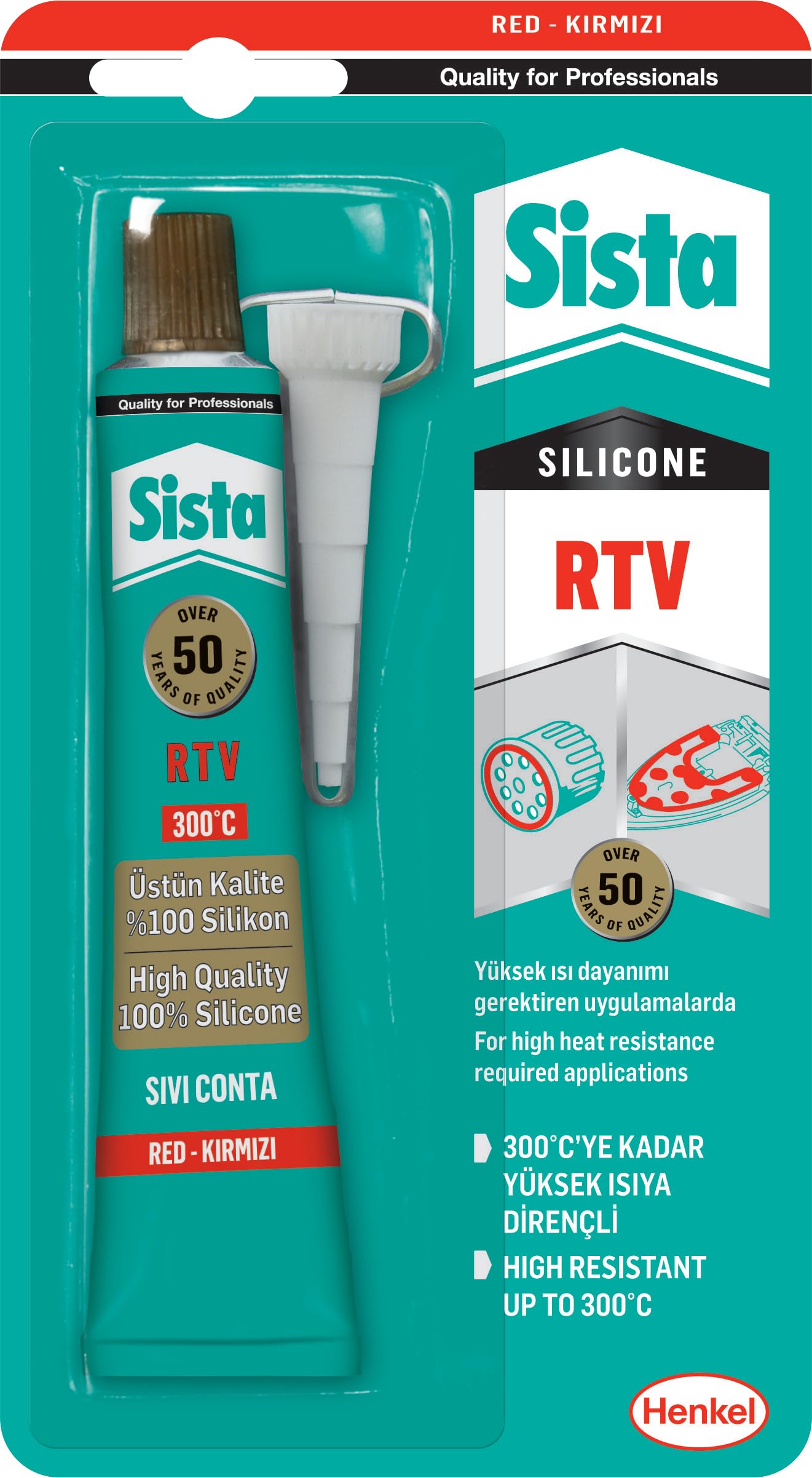 HENKEL-Sista Rtv Silikon Kirmizi/ 50 Gr