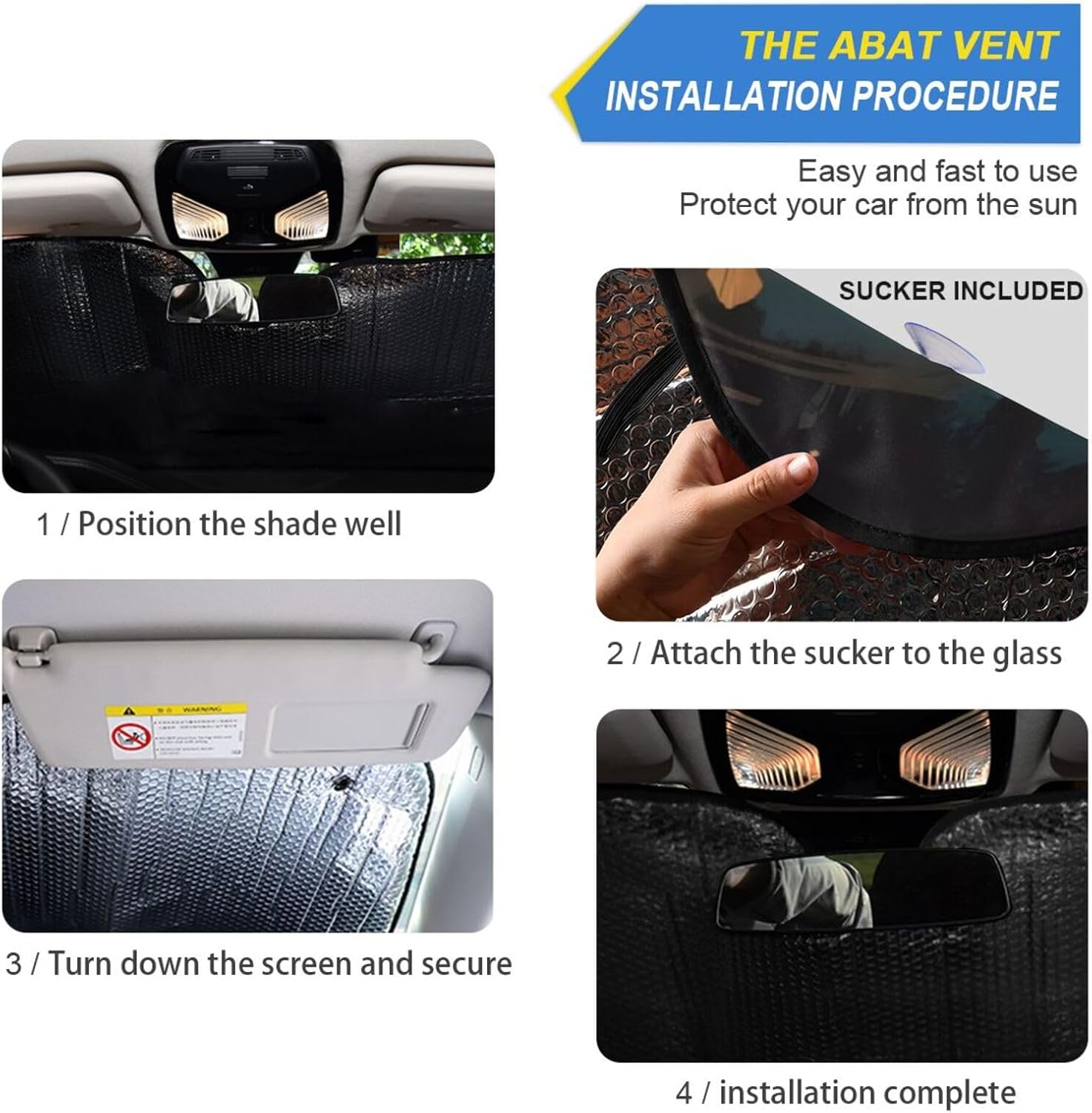 Car Windshield Sun Shade Aztec Warrior Print, Auto Sun Visor Heat Protection Foldable Blocks UV Ray for Sedan SUV Truck Large Size