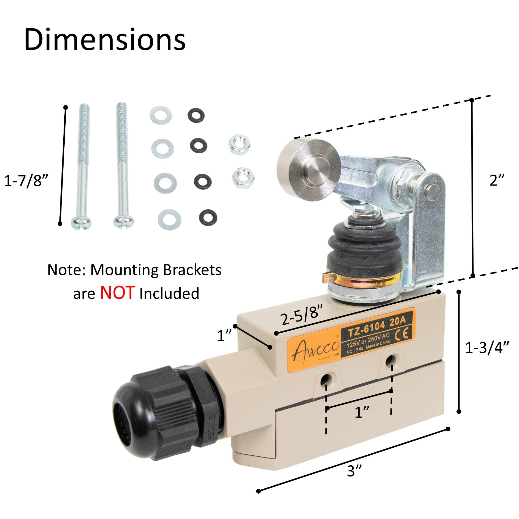 Amazon.com: Awoco Heavy Duty Commercial Door Micro Switch with