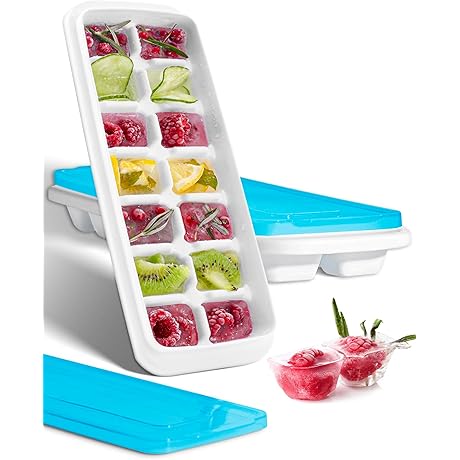 Joined Ice Cube Tray for Freezer: Ice Cube with Lids for Effortless Freezing